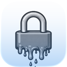 Gallium app icon - a melting lock